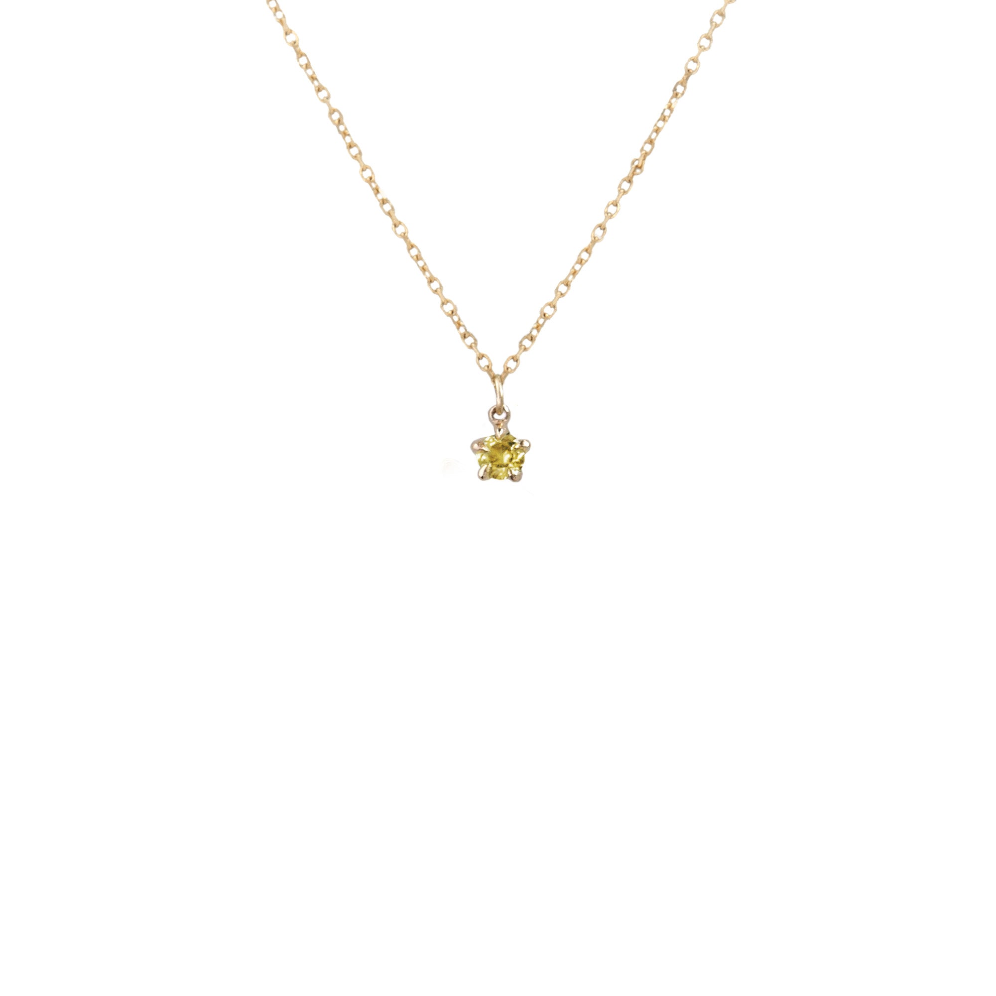 Yellow Sapphire Moondew Necklace - Laurie Fleming Jewellery