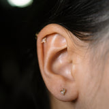 Diamond Gossamer Wing Stud - Laurie Fleming Jewellery