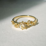 Asrai Garden Ring with Eos Band, Cherry Blossom, Dahlia - Laurie Fleming Jewellery