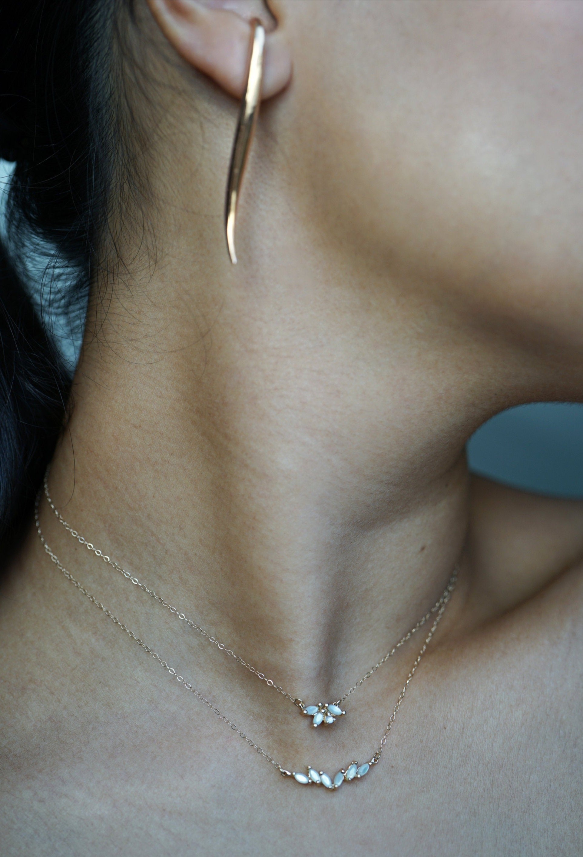 Grande Versare Earring, Anais Necklace, Jasmine Necklace - Laurie Fleming Jewellery