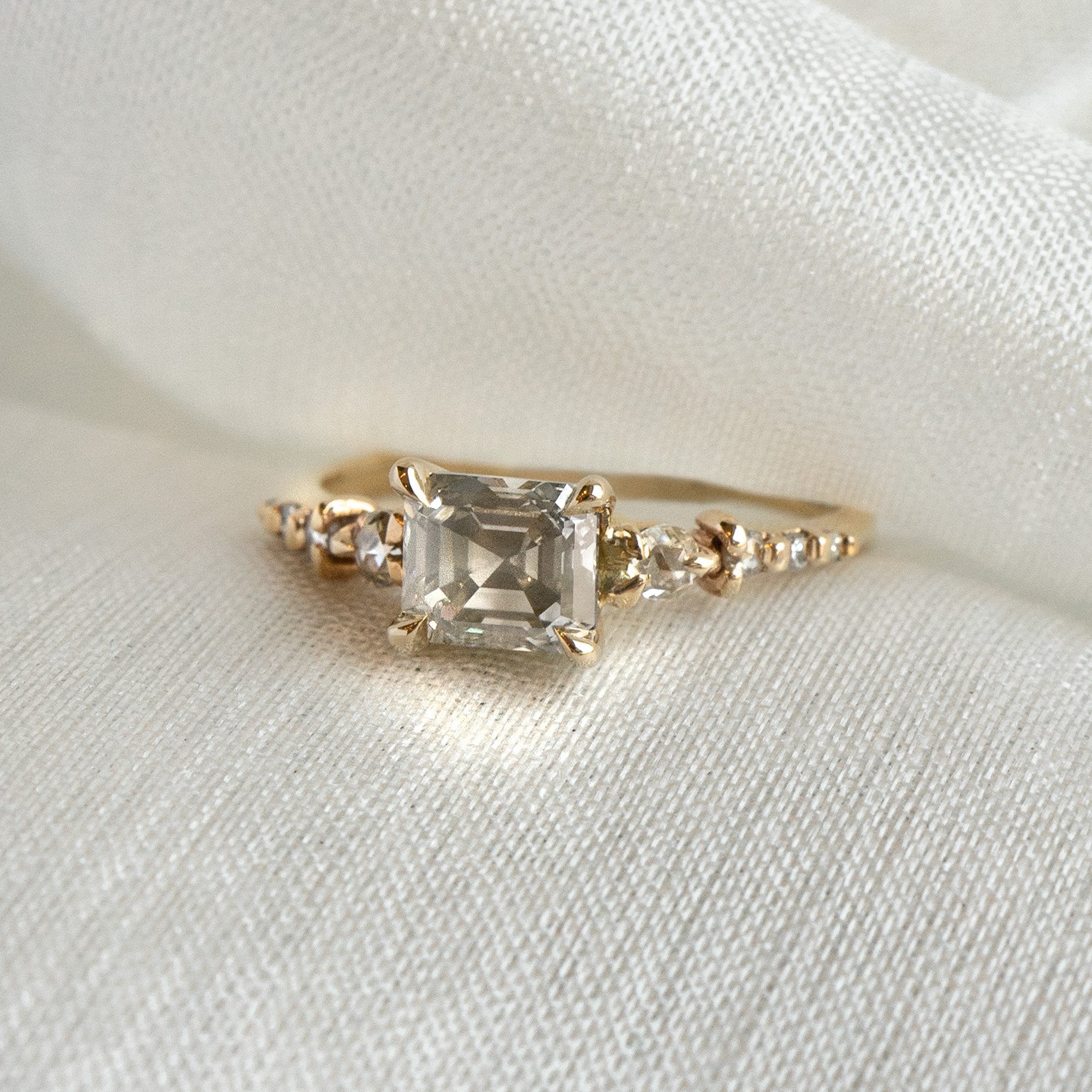 1.03ct Grey Diamond Cyndra Ring, Supreme - Laurie Fleming Jewellery