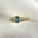 Dark Teal Sapphire Cyndra Ring, Supreme - Laurie Fleming Jewellery