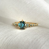 Dark Teal Sapphire Cyndra Ring, Supreme - Laurie Fleming Jewellery