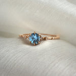 Blue Sapphire Water Lily Ring - Laurie Fleming Jewellery