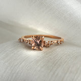Peach Sapphire Daphne Ring - Laurie Fleming Jewellery