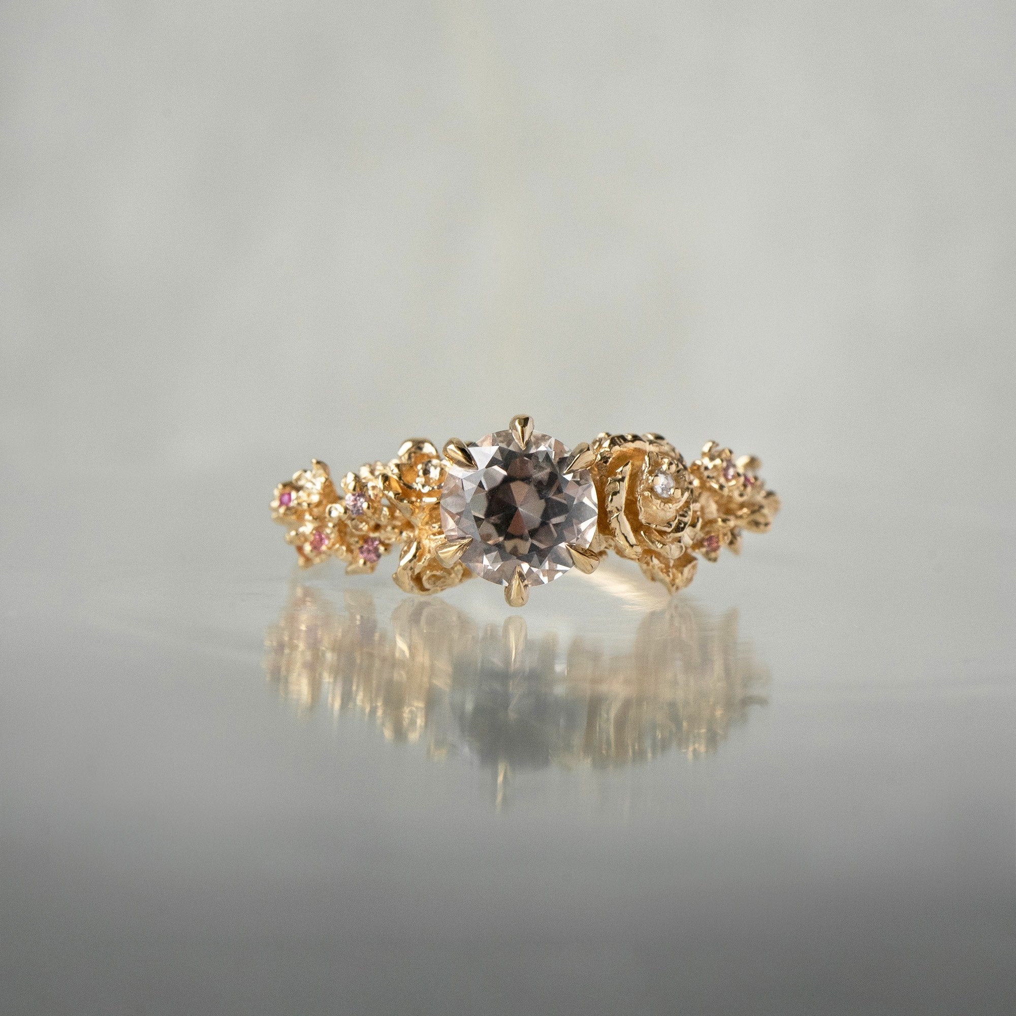 1.42ct Taupe Sapphire Asrai Garden Ring - Laurie Fleming Jewellery