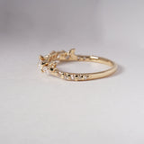 White Silk Jasmine Ring - Laurie Fleming Jewellery
