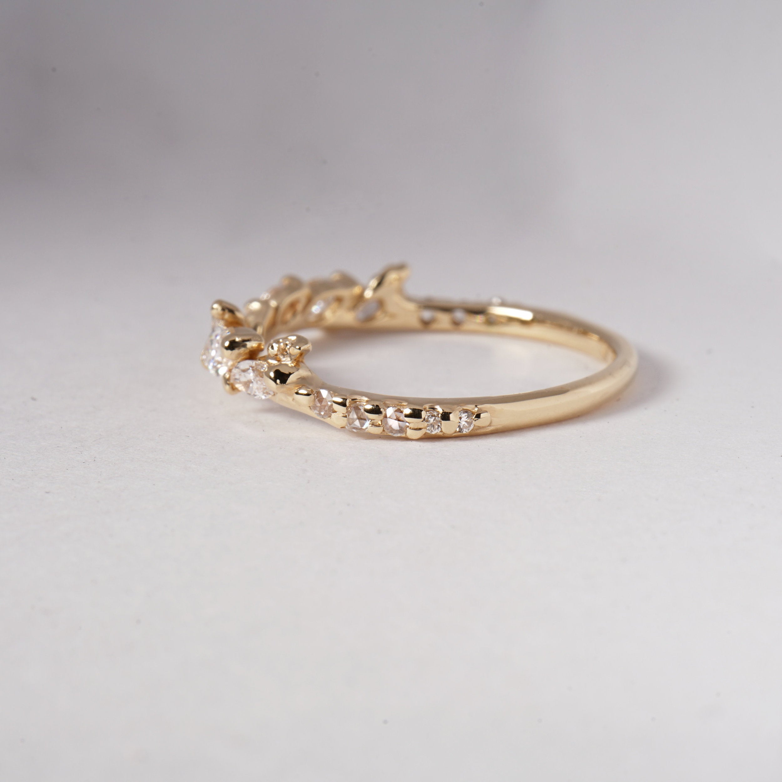 White Silk Jasmine Ring - Laurie Fleming Jewellery