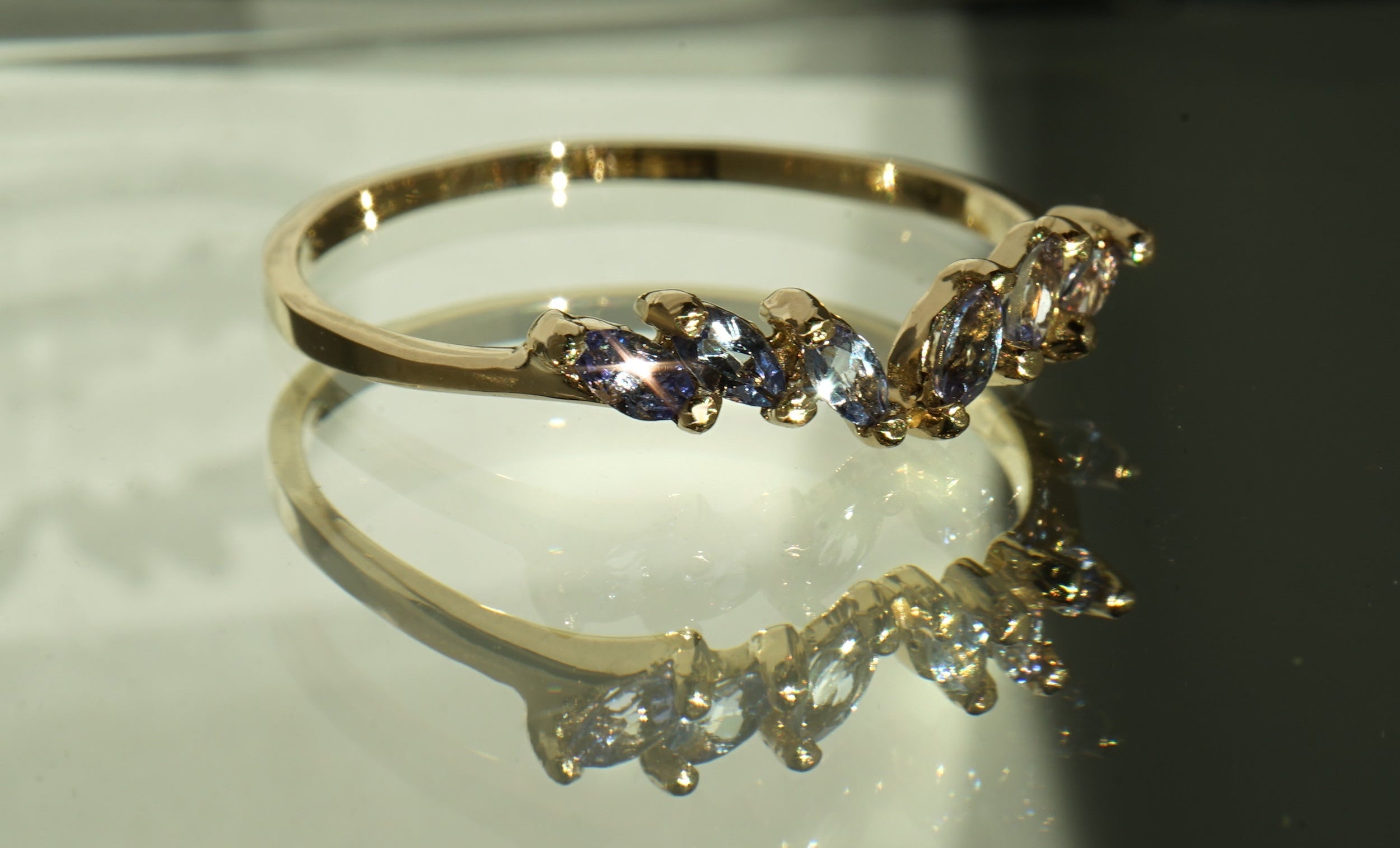 Tanzanite Jasmine Ring - Laurie Fleming Jewellery