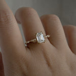 Emerald Cut Diamond Daphne Ring, Supreme - Laurie Fleming Jewellery