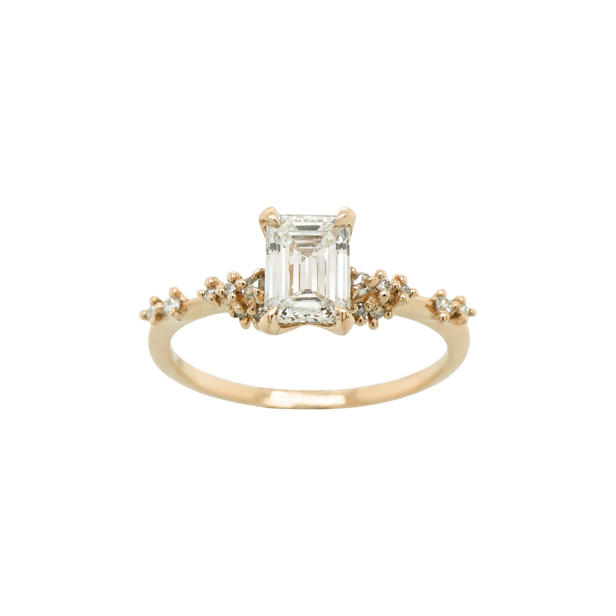 Emerald Cut Diamond Daphne Ring, Supreme - Laurie Fleming Jewellery