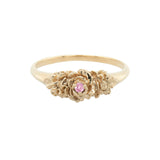 Pink Sapphire Old Garden Rose Signet Ring