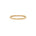 A stock photo of Laurie Fleming Jewellery's plain solid gold "Myrtle" band, a 1.4mm wide stacking ring/wedding band, handmade in Toronto. The ring is on a white background.