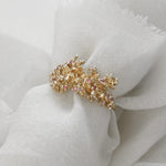 Asrai Garden Ring with Sleeping Petal Band, Cherry Blossoms, Lilac, Magnolia, Diamond Dewdrops - Laurie Fleming Jewellery