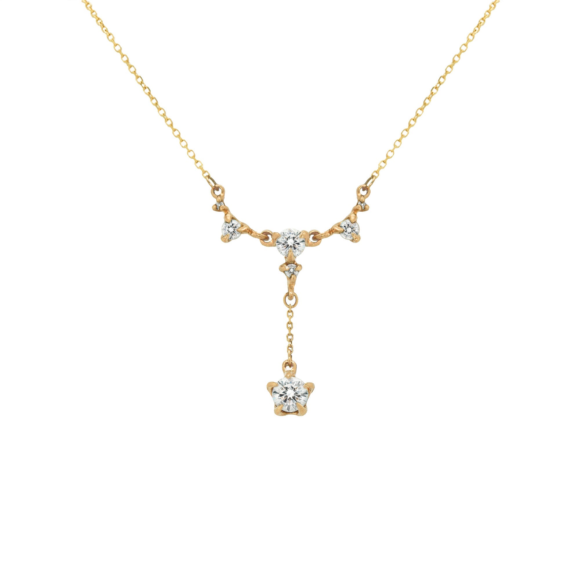 Brilliant Diamond Lune Palace Lariat Necklace - Laurie Fleming Jewellery