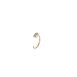 Brilliant Pear Diamond Nectar Open Huggie Hoop Earring - Laurie Fleming Jewellery