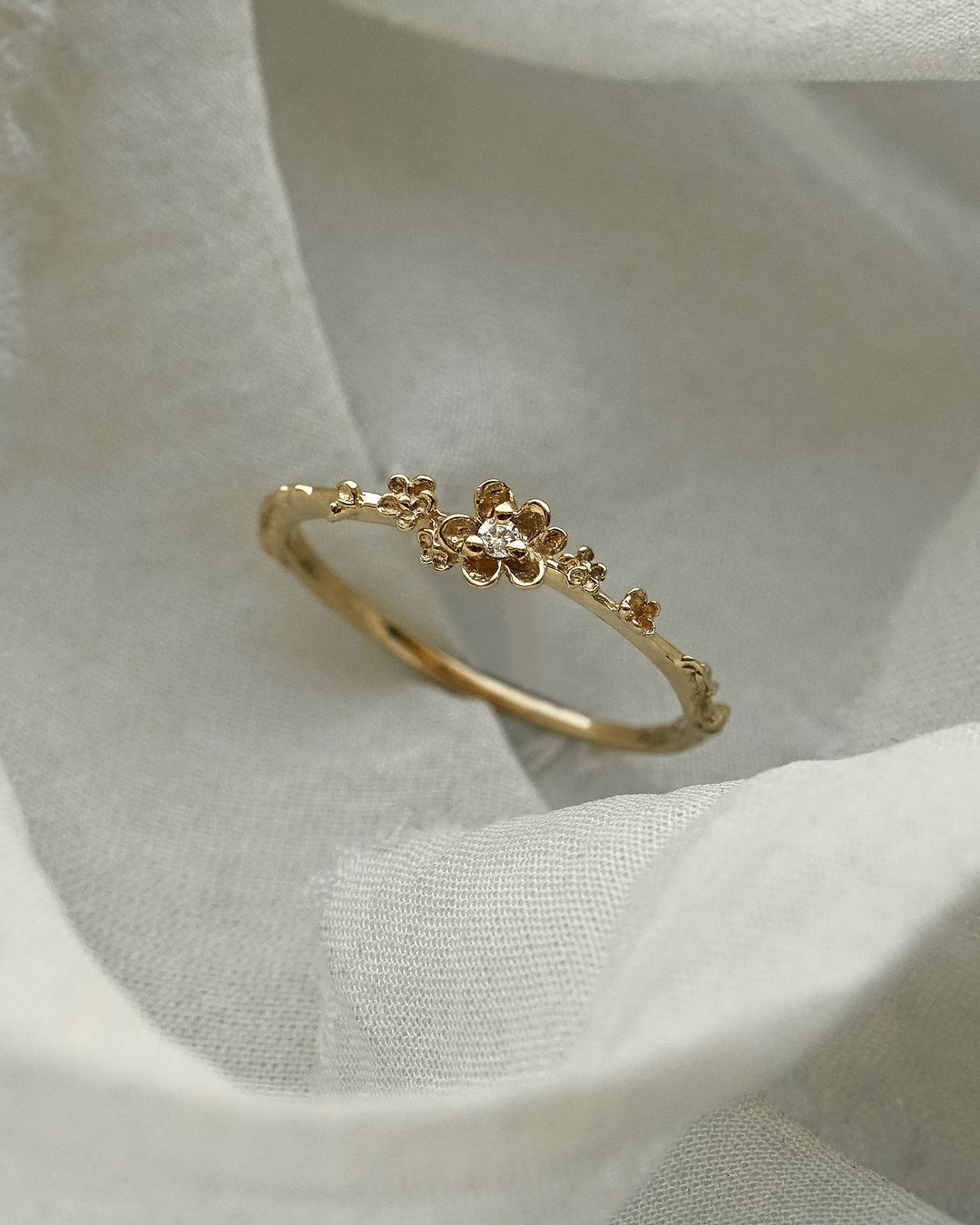 Diamond Buttercup Ring - Laurie Fleming Jewellery