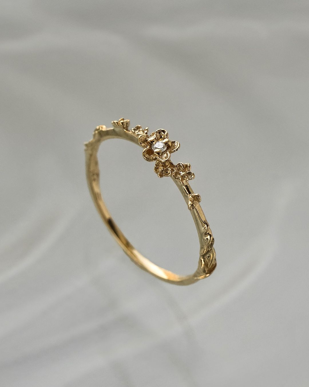 Diamond Buttercup Ring - Laurie Fleming Jewellery