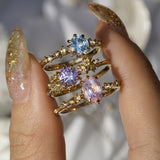 Opalescent Lavender Sapphire Nereid Ring