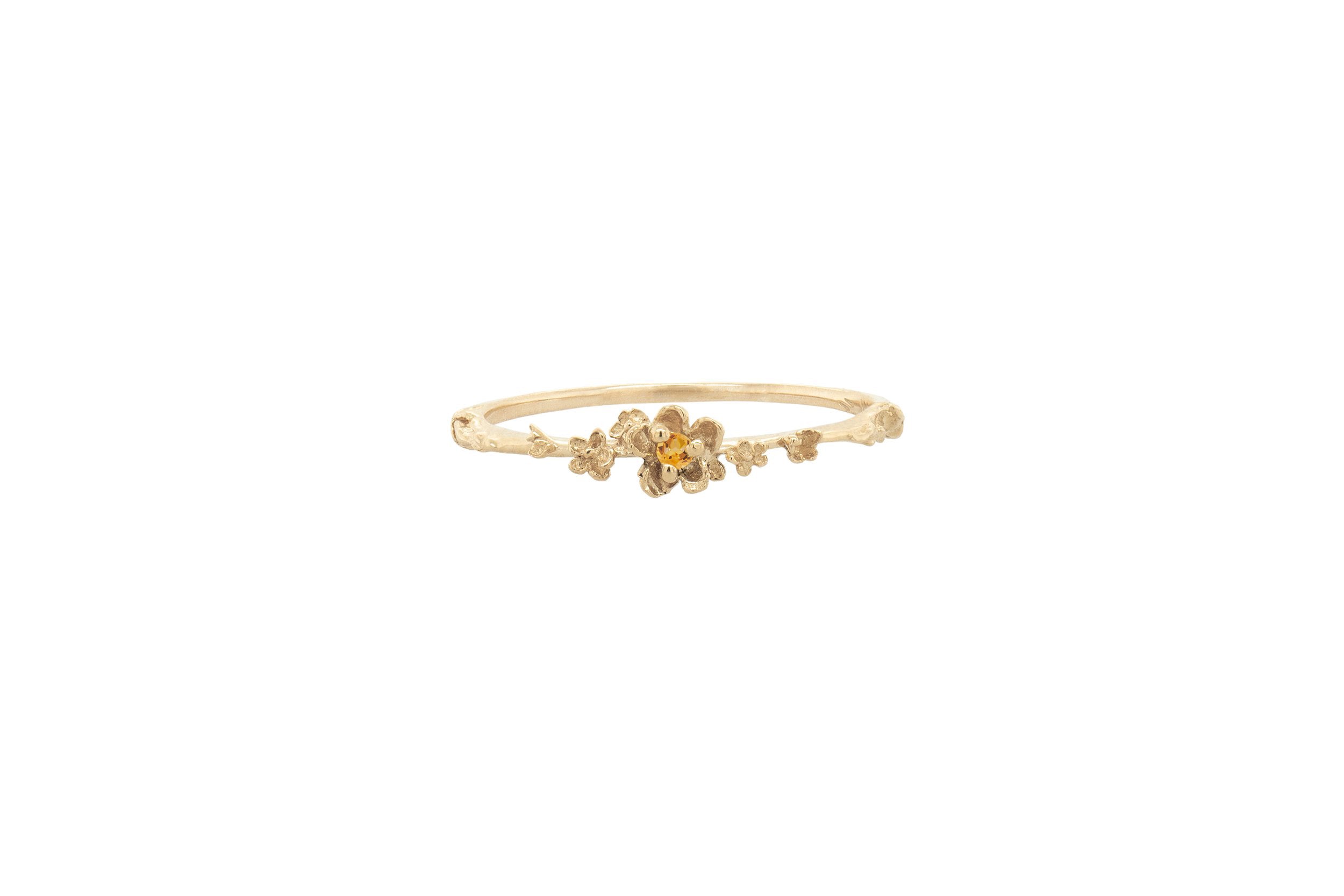 Citrine Buttercup Ring - Laurie Fleming Jewellery