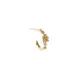 Citrine Small Buttercup Hoop - Laurie Fleming Jewellery