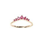 Deep Pink Sapphire Beacen Ring - Laurie Fleming Jewellery