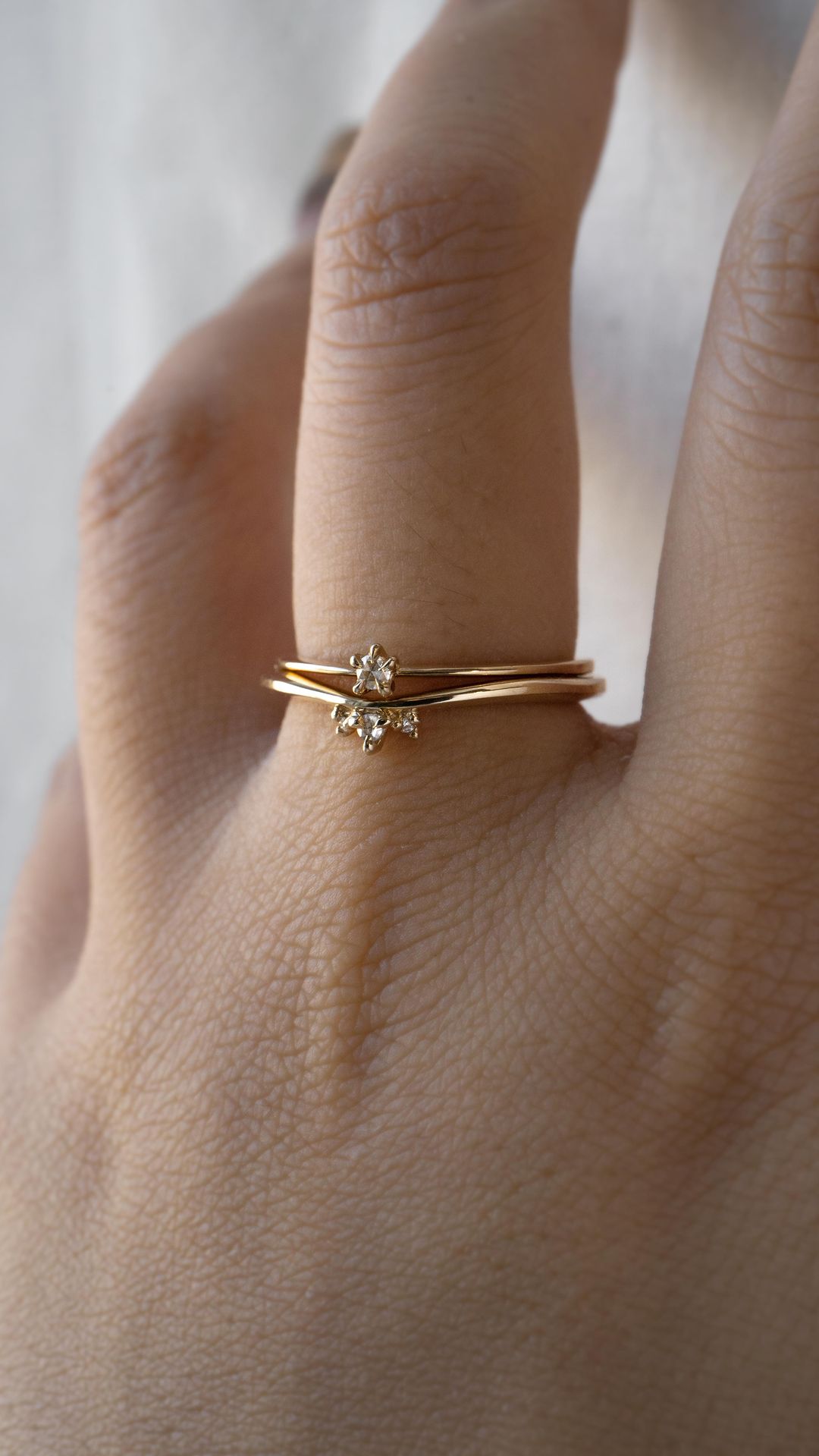 Diamond Florete Ring, Dewdrop Band - Laurie Fleming Jewellery