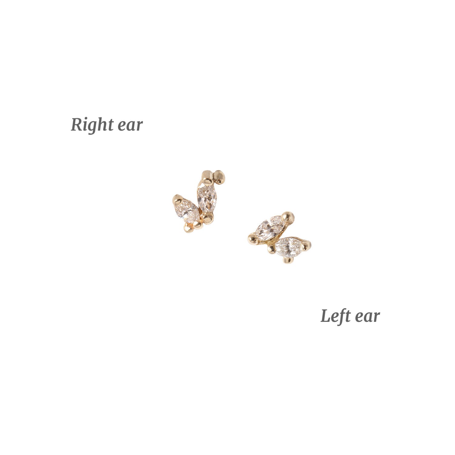 Diamond Gossamer Wing Stud - Laurie Fleming Jewellery