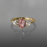Rosalie Peach Sapphire Trilogy Ring