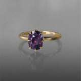 Maeve Opalescent Plum Sapphire Solitaire Ring