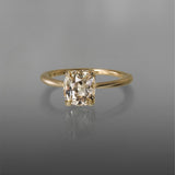 Esme Antique Pastel Yellow Cushion Cut Sapphire Aurelia Ring