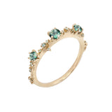 Blue-Green Sapphire Ambrosia Circlet Ring