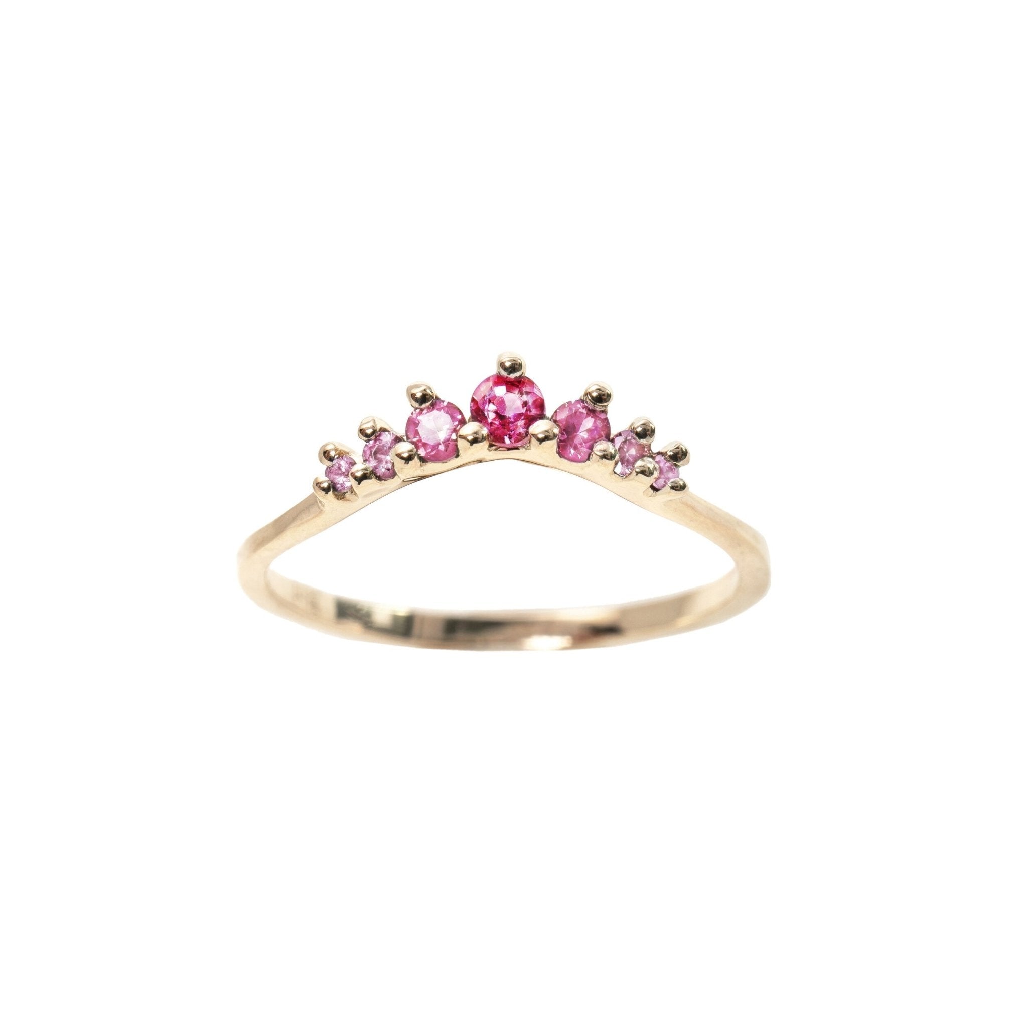 Pink Sapphire Gradient Beacen Ring - Laurie Fleming Jewellery