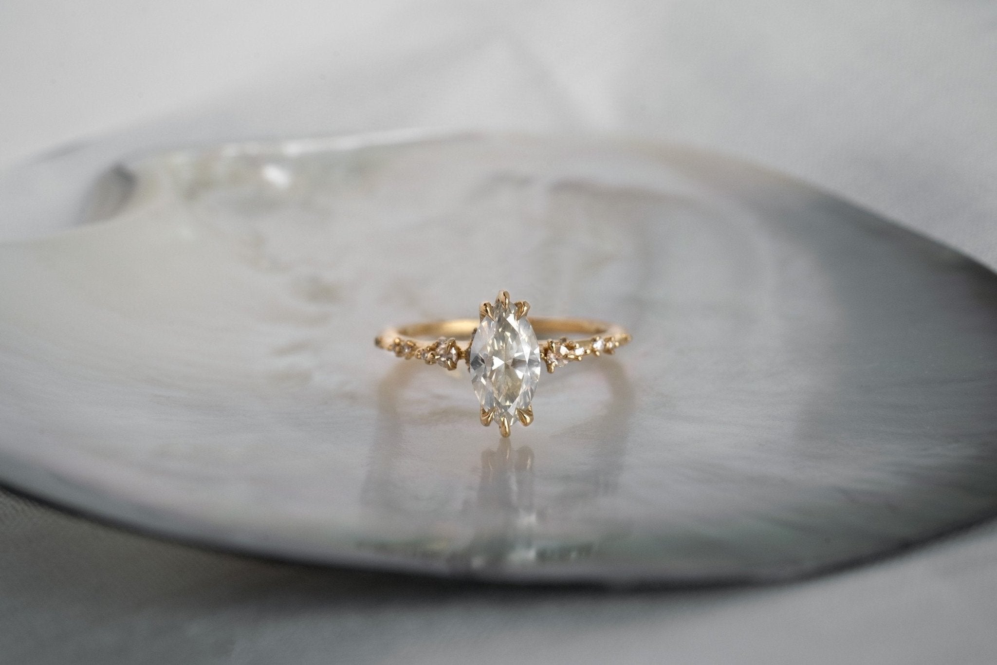 1.11ct Grey Marquise Nereid Ring - Laurie Fleming Jewellery