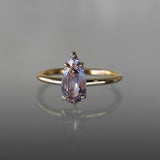 Drop of Dusk Lavender Sapphire Solitaire Ring