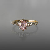 Aurora Peach Sapphire Daphne Ring
