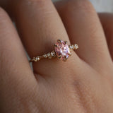 Aurora Peach Sapphire Daphne Ring