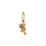 Pink Sapphire Lilac flower charm - Laurie Fleming Jewellery