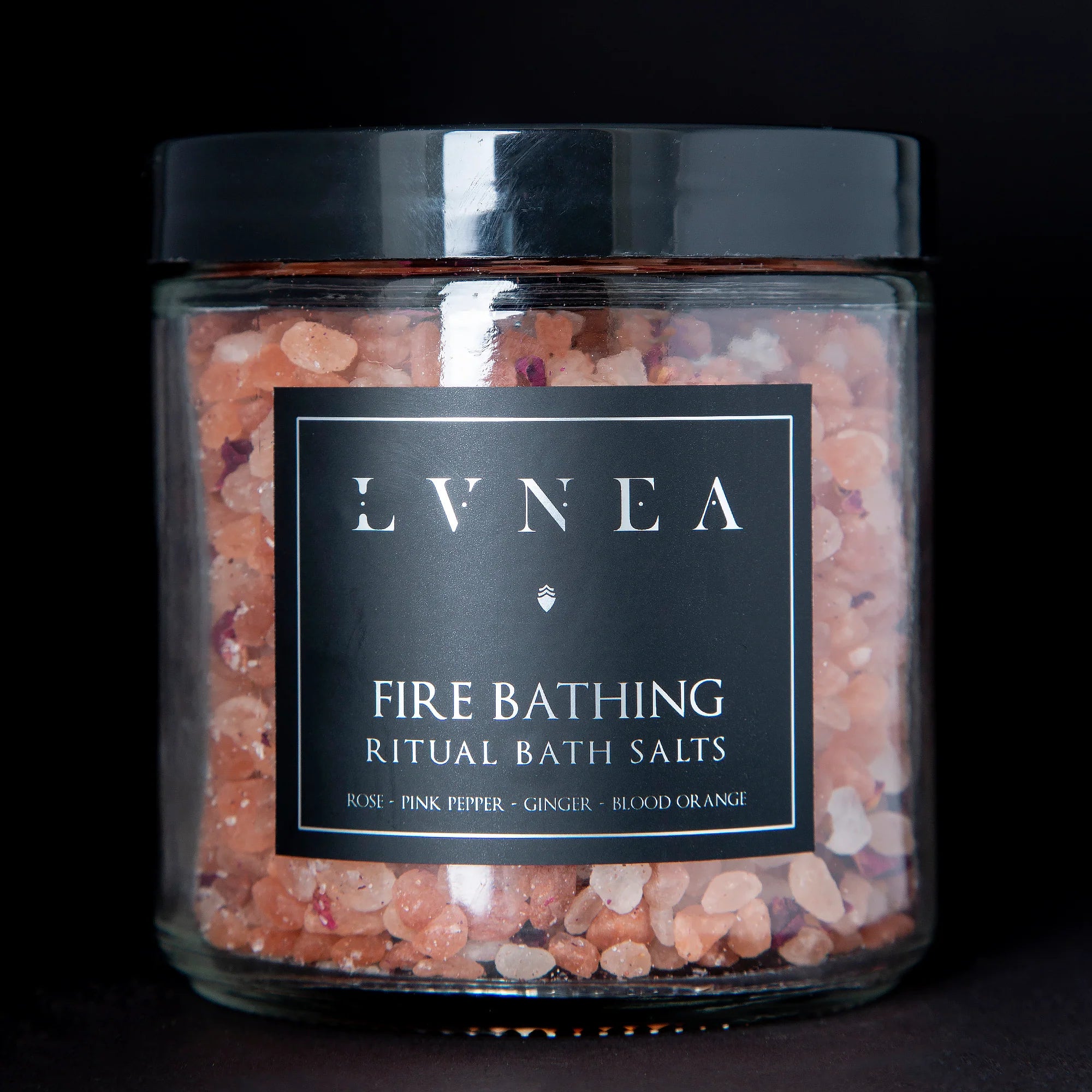 Lvnea Fire Bathing Ritual Bath Salts with blood orange, rose, ginger - Laurie Fleming Jewellery