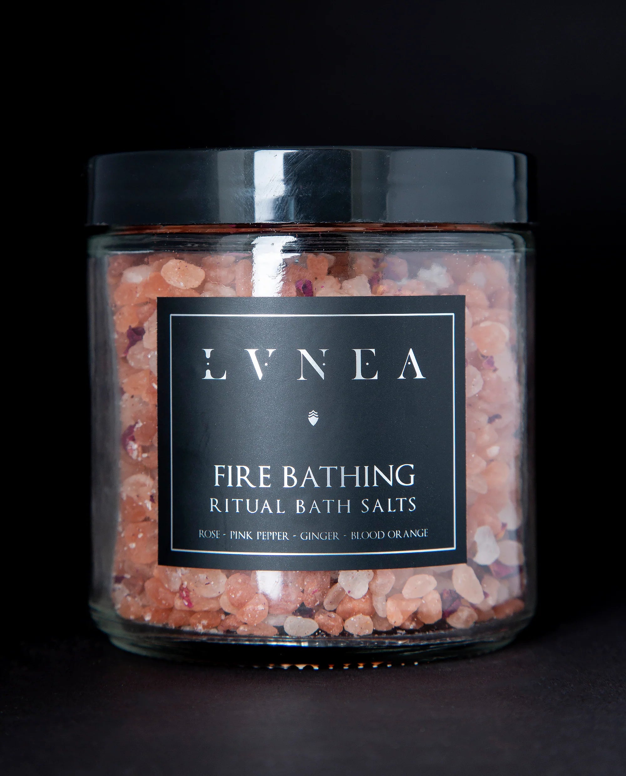 Lvnea Fire Bathing Ritual Bath Salts with blood orange, rose, ginger - Laurie Fleming Jewellery