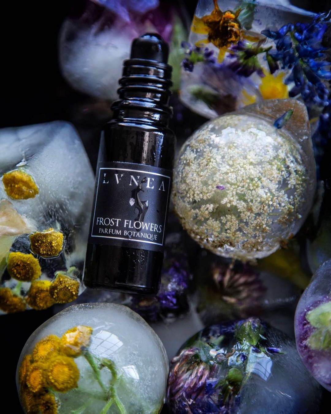 Lvnea Frost Flowers Parfum Botanique with tuberose, jasmine, black currant, musk - Laurie Fleming Jewellery