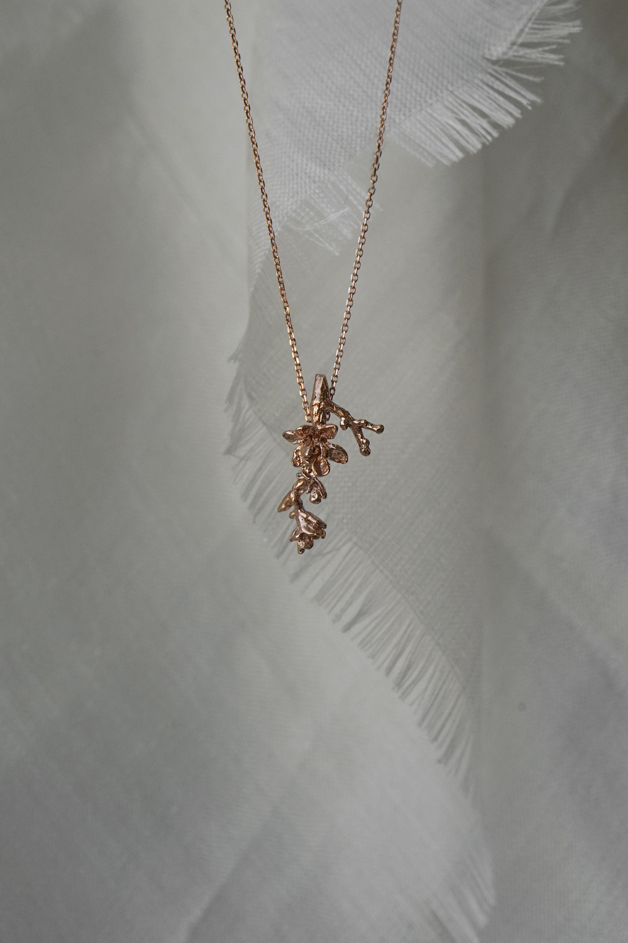 Magnolia Necklace in Rose Gold - Laurie Fleming Jewellery