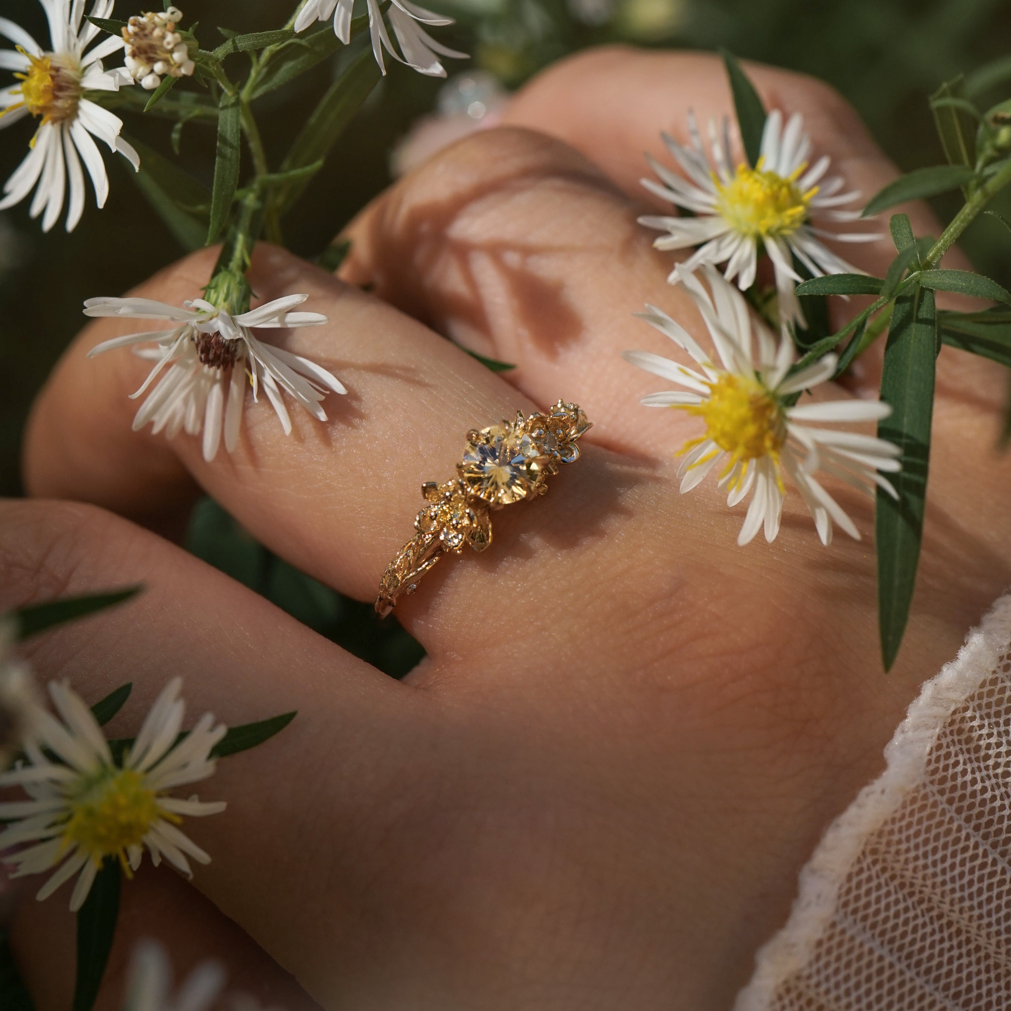 Meadow Buttercup Ring, Yellow Sapphire