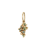 cluster of blue-green teal sapphire moss charm - Laurie Fleming Jewellery