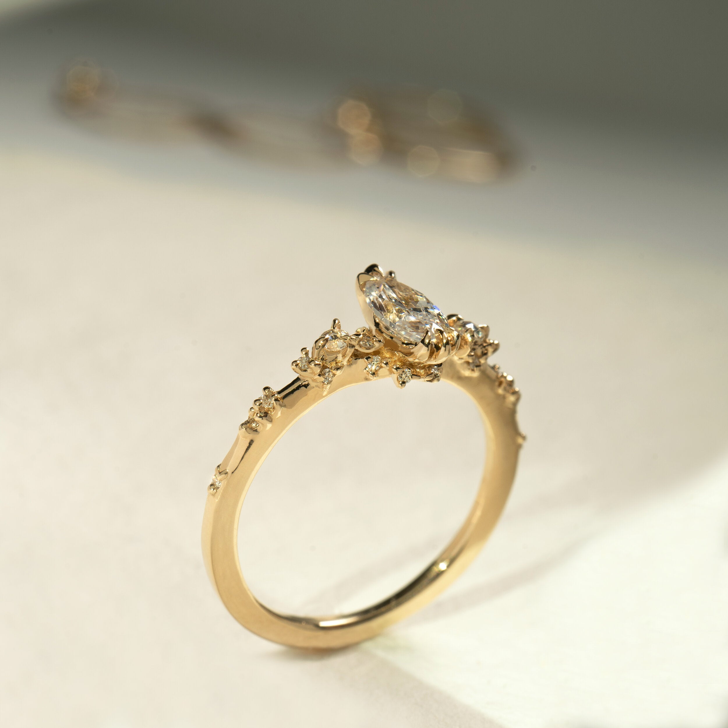 Nereid Marquise Diamond Engagement Ring - Laurie Fleming Jewellery