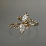 Two Nereid Marquise Cut Diamond Engagement Rings - Laurie Fleming Jewellery