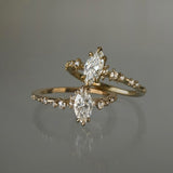 Two Nereid Marquise Cut Diamond Engagement Rings - Laurie Fleming Jewellery