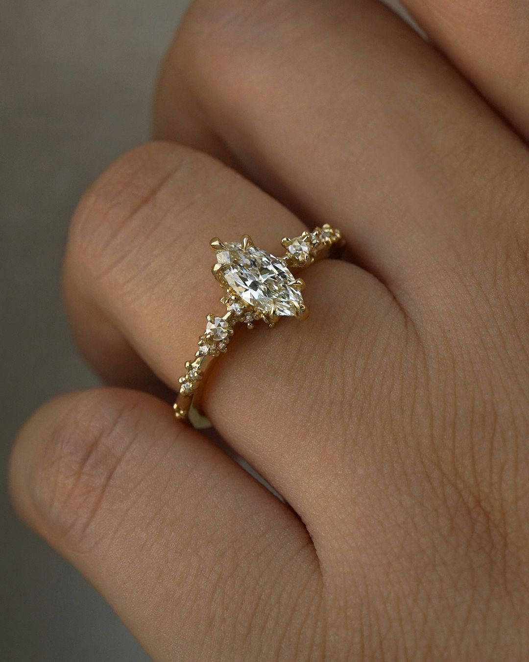 Nereid Marquise Cut Diamond Engagement Ring - Laurie Fleming Jewellery