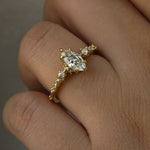 Nereid Marquise Cut Diamond Engagement Ring - Laurie Fleming Jewellery