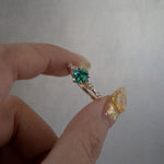 Old European Cut Green Sapphire Daphne Ring - Laurie Fleming Jewellery